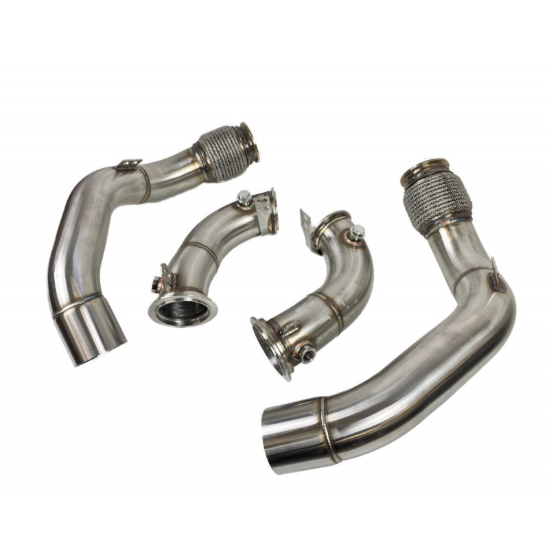 BMW M5 F90 S63M Catless 76mm 3" Downpipe Set V2A-Downpipes-www.international-speed-parts.de